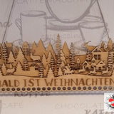 Basteln *Weihnachtssilhouette Adventskalender* Laser-& Plotterdatei - Sewando