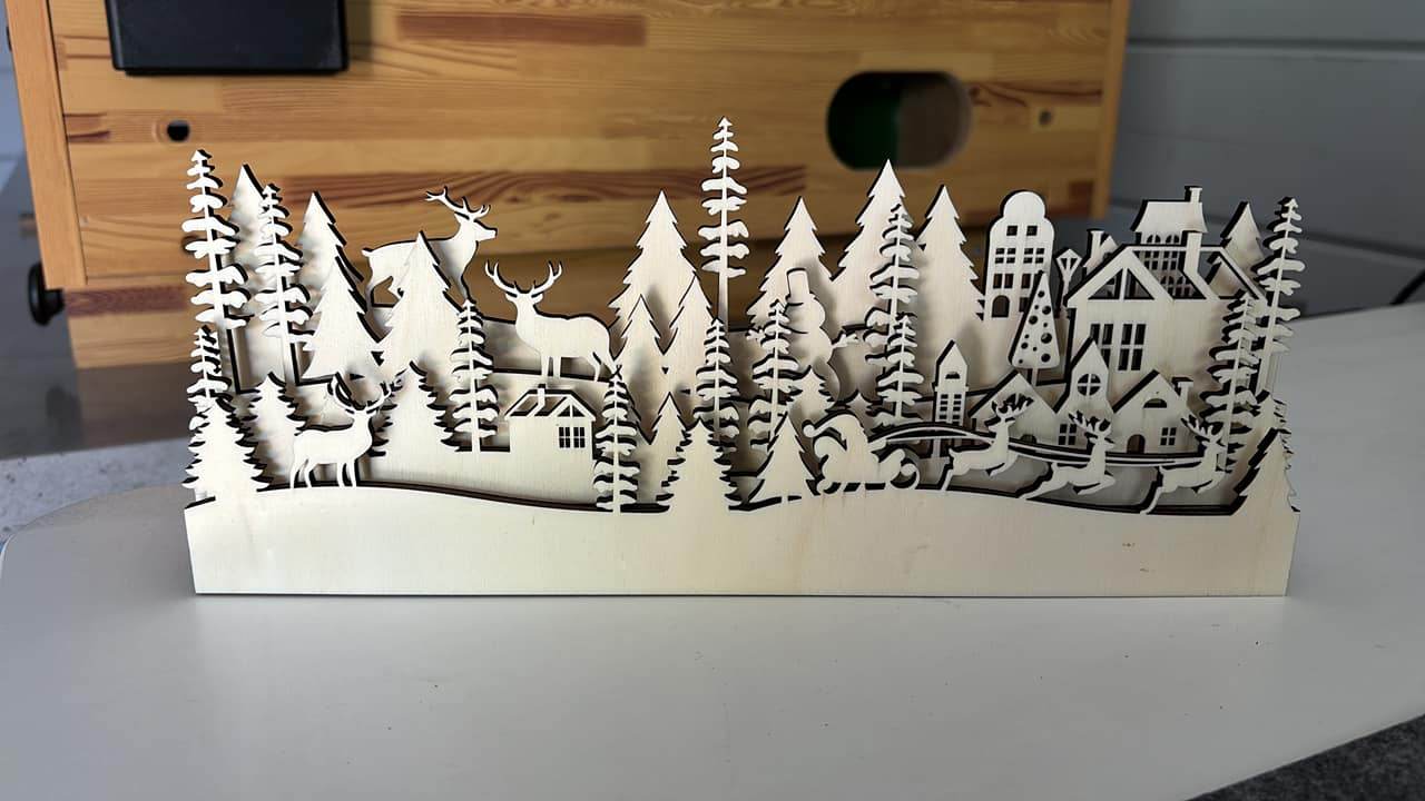 Basteln *Weihnachtssilhouette Adventskalender* Laser-& Plotterdatei - Sewando