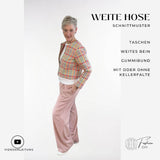 Weite Hose mit oder ohne Kellerfalte und Gummibund in S-XL - Sewando