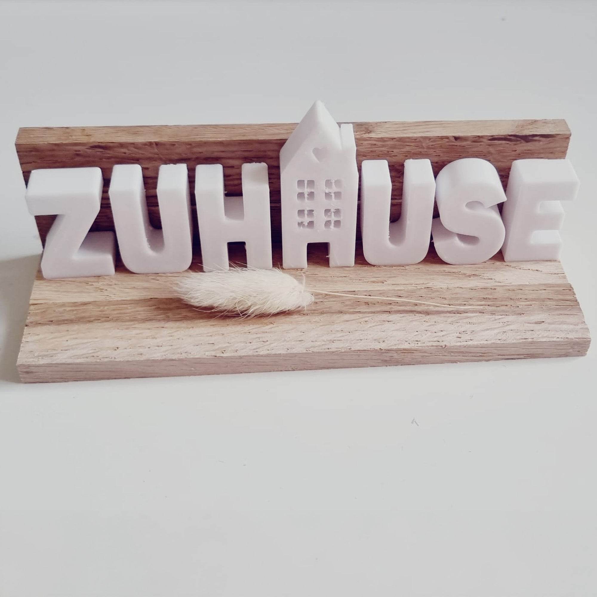 3D Druck Datei – Schriftzug Zuhause für den 3D Drucker : - Sewando