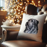 Stickdatei Applikation Bearded Collie "Mike" - realistisch - FÜR HELLE & DUNKLE STOFFE