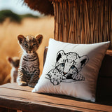 Stickdatei Leopard Baby "Finn"- realistisch - FÜR HELLE STOFFE