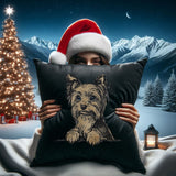 Stickdatei Applikation Yorkshire Terrier "Charly"- realistisch - FÜR HELLE & DUNKLE STOFFE