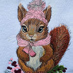 Eichhörnchen Stickdatei, kuscheliger Wintercharme für deine Stickmaschine - Sewando