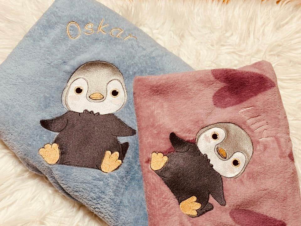 Pinguin Stickdatei – niedliches Wintermotiv für Kinderkleidung & Geschenke - Sewando