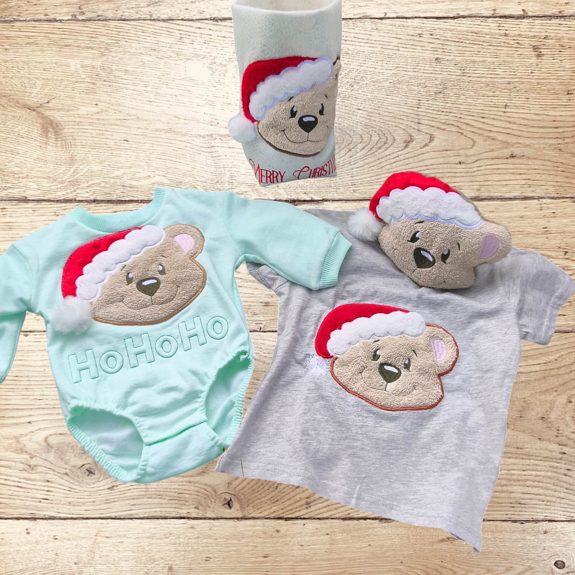 Stickdatei Weihnachten Teddy Kopf Applikation Set 2575 - Sewando