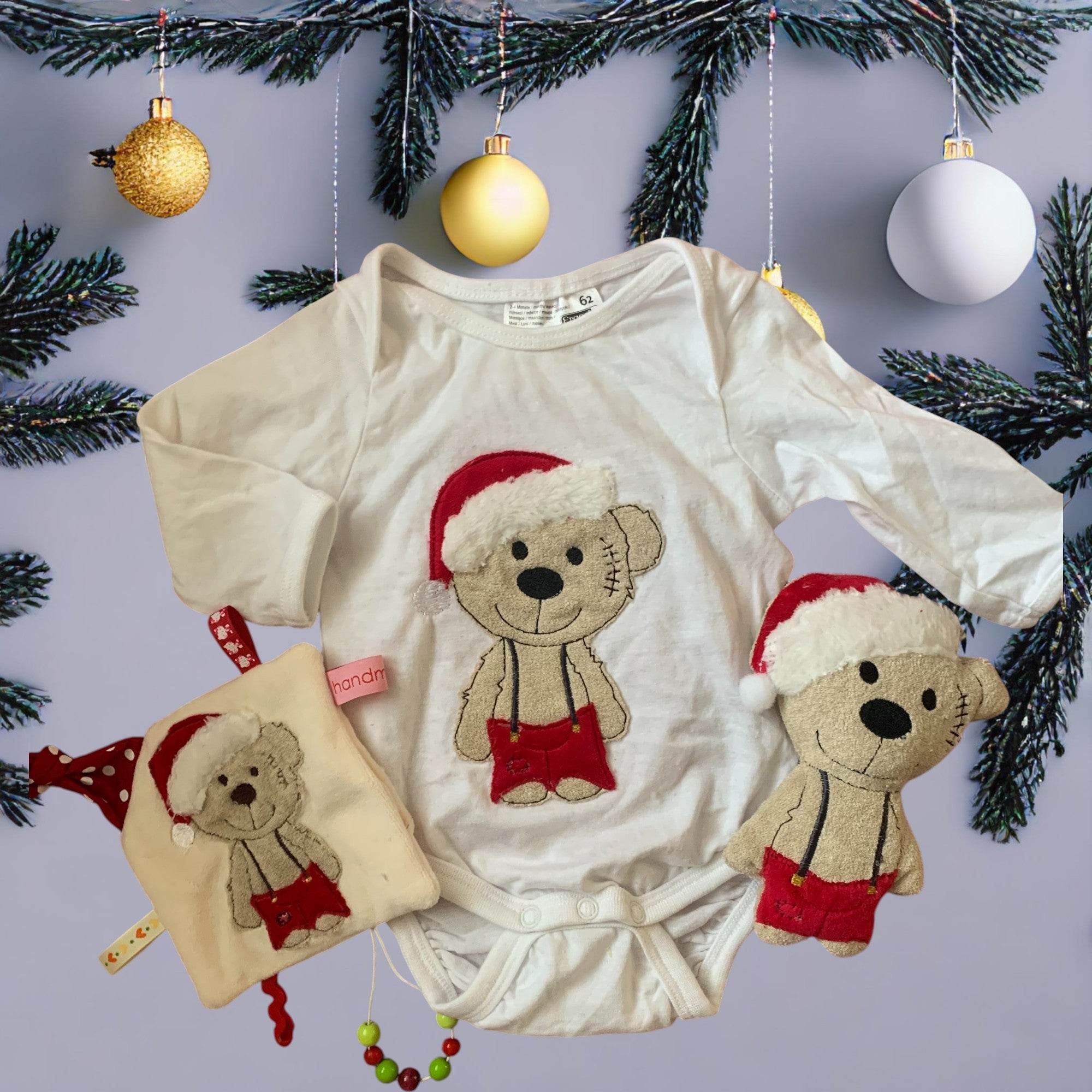 Stickdatei Weihnachten Teddy Set 752 Geschenkset - Sewando