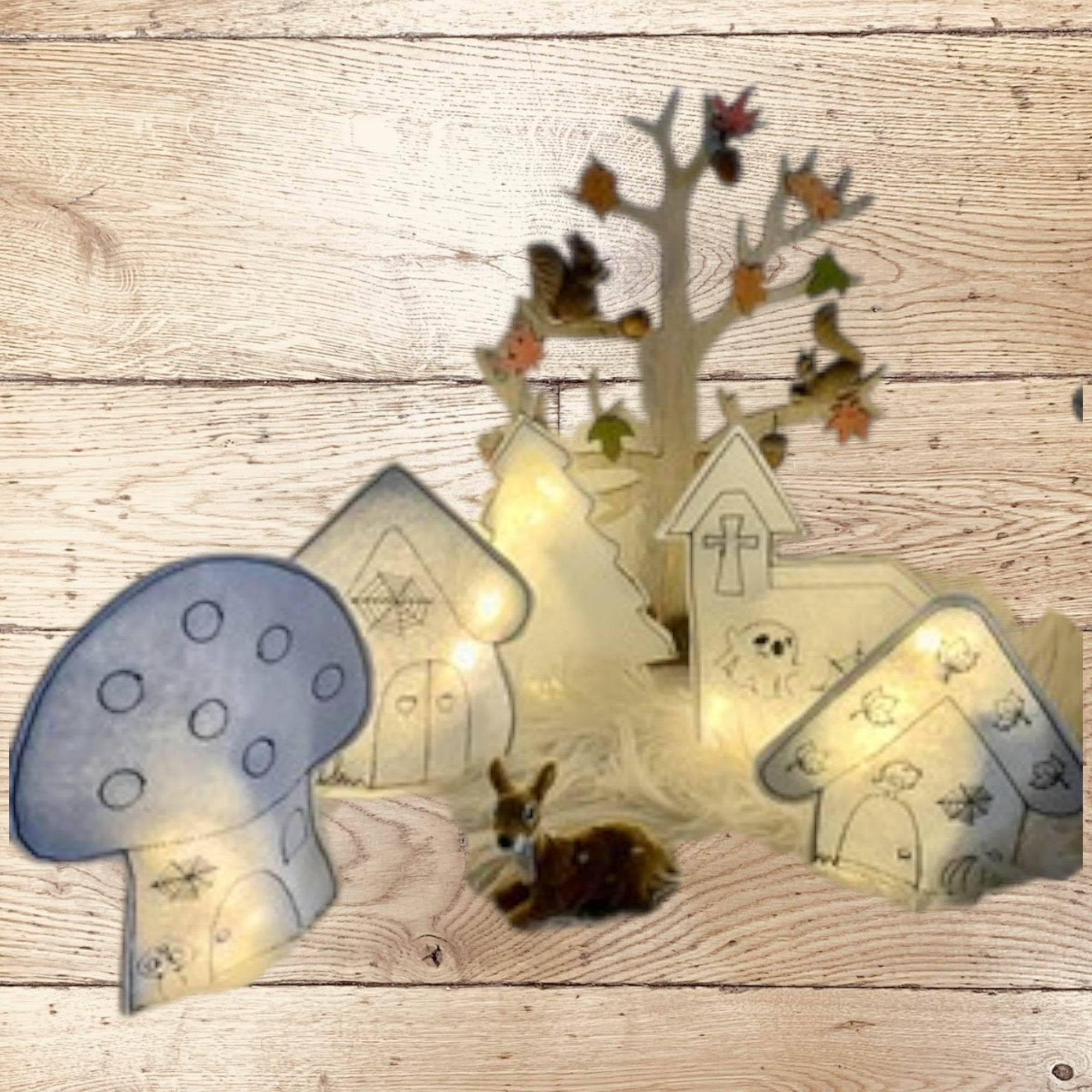 Stickdatei Herbst LED Dorf Set 888 - Sewando