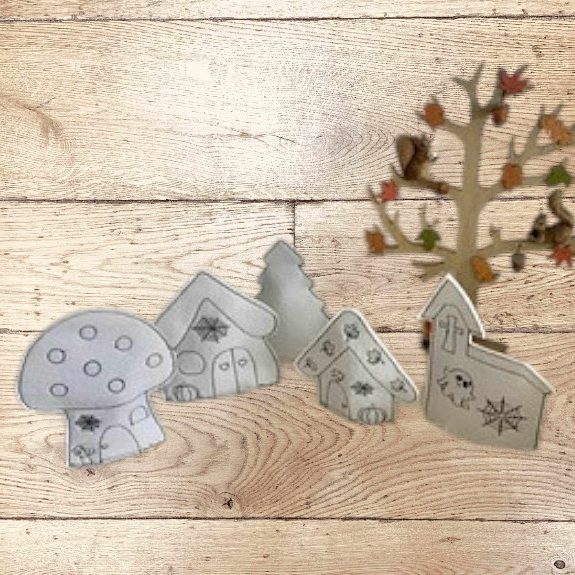 Stickdatei Herbst LED Dorf Set 888 - Sewando