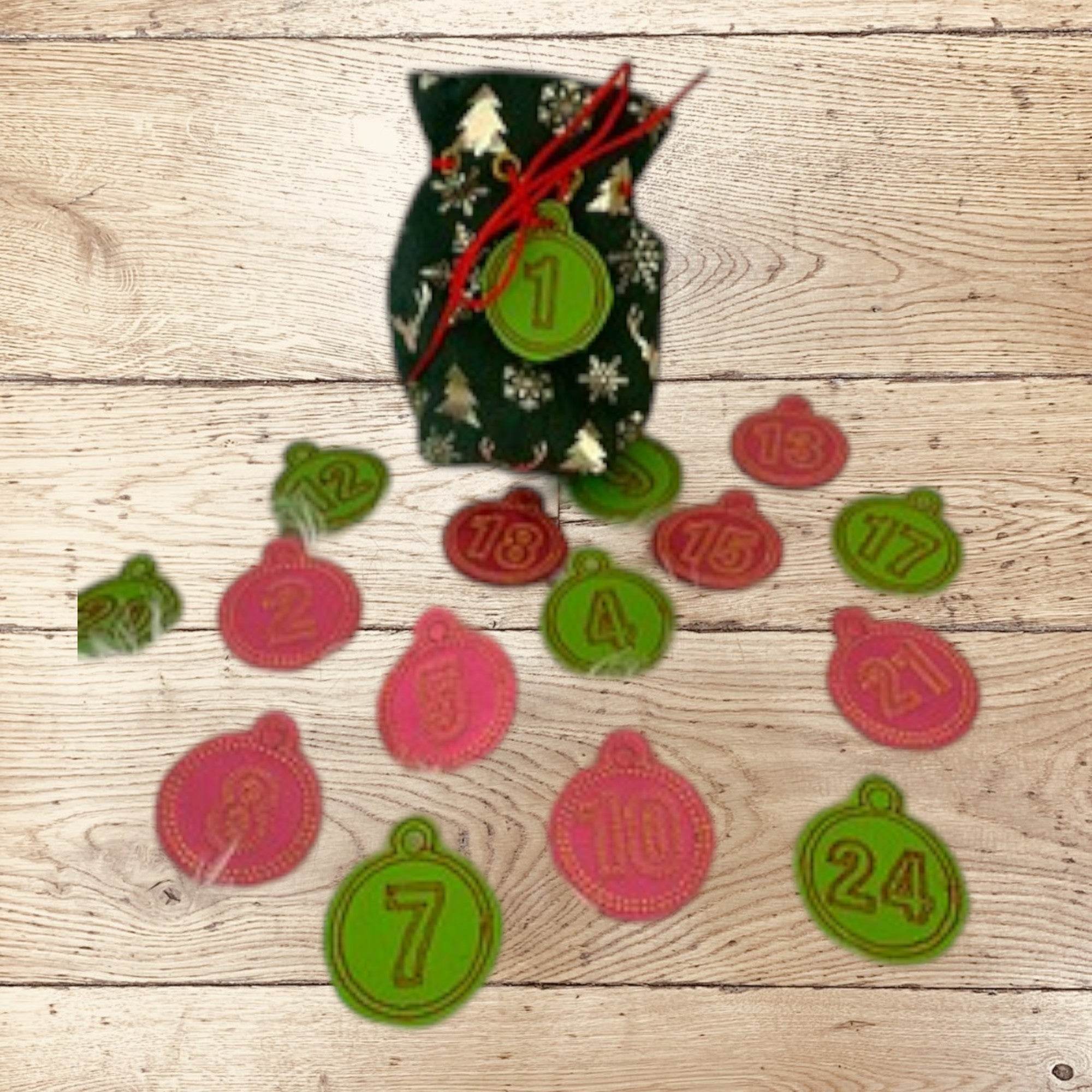 Stickdatei Adventskalender Zahlen Set 771 - Sewando