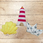 Stickdatei Maritim Muschel Leuchtturm Boot In the Hoop Set 728 - Sewando