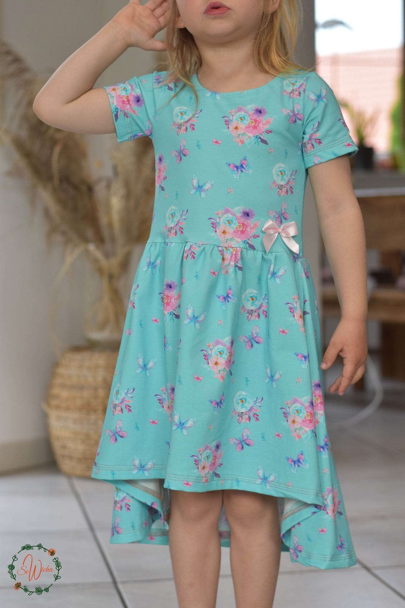 Happy Roxani - Gr 86-152 - Vokuhila Kleid Schnittmuster - Sewando