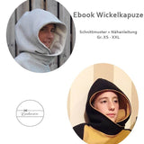 Schnittmuster+Nähanleitung Wickelkapuze ADD ON XS - XXL : - Sewando