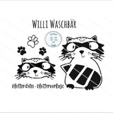 Plotterdatei "WilliWaschbär 2023" auch zum Drucken