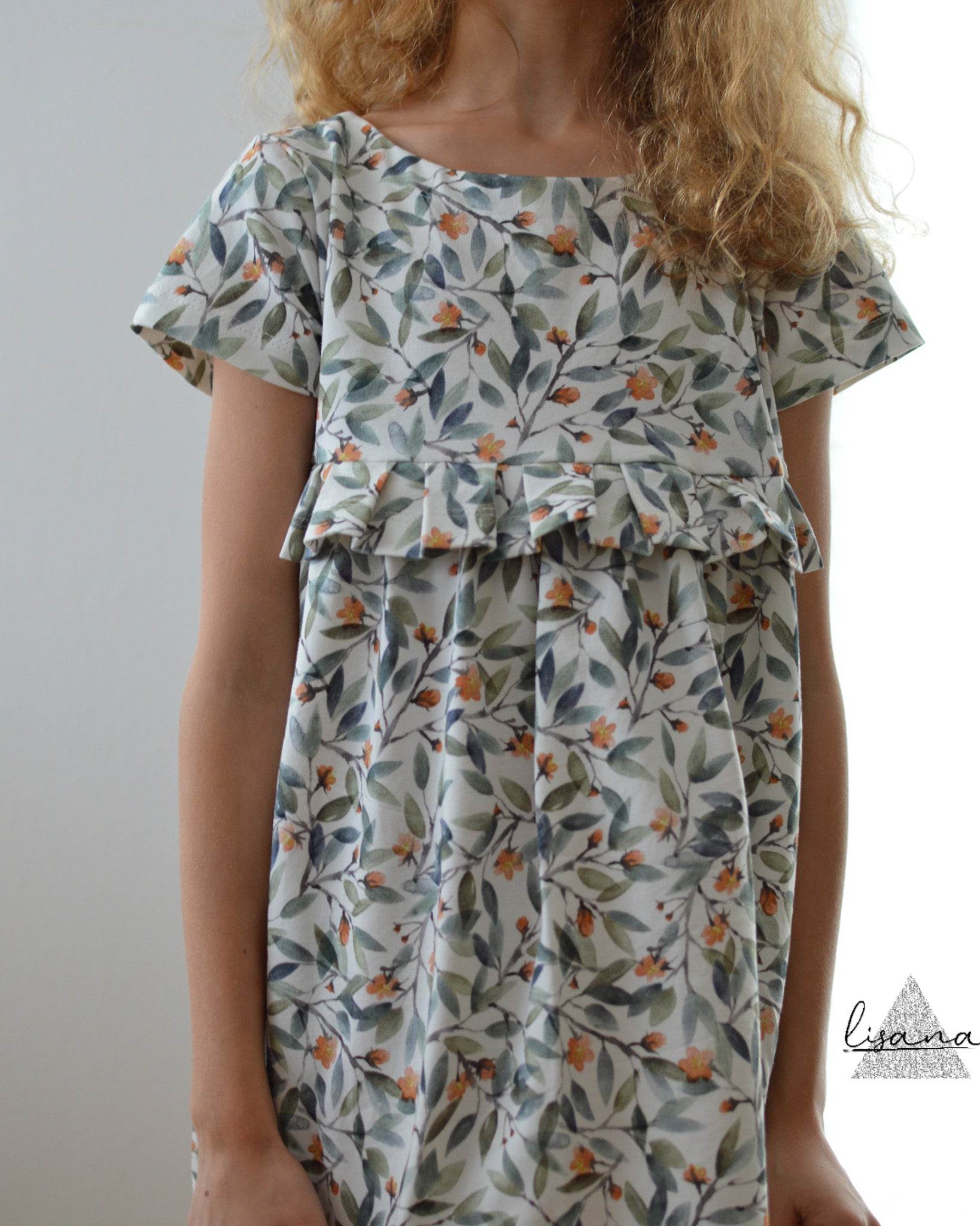 Schnittmuster Rüschenkleid Wini Maxi Gr. 104-146 - Sewando