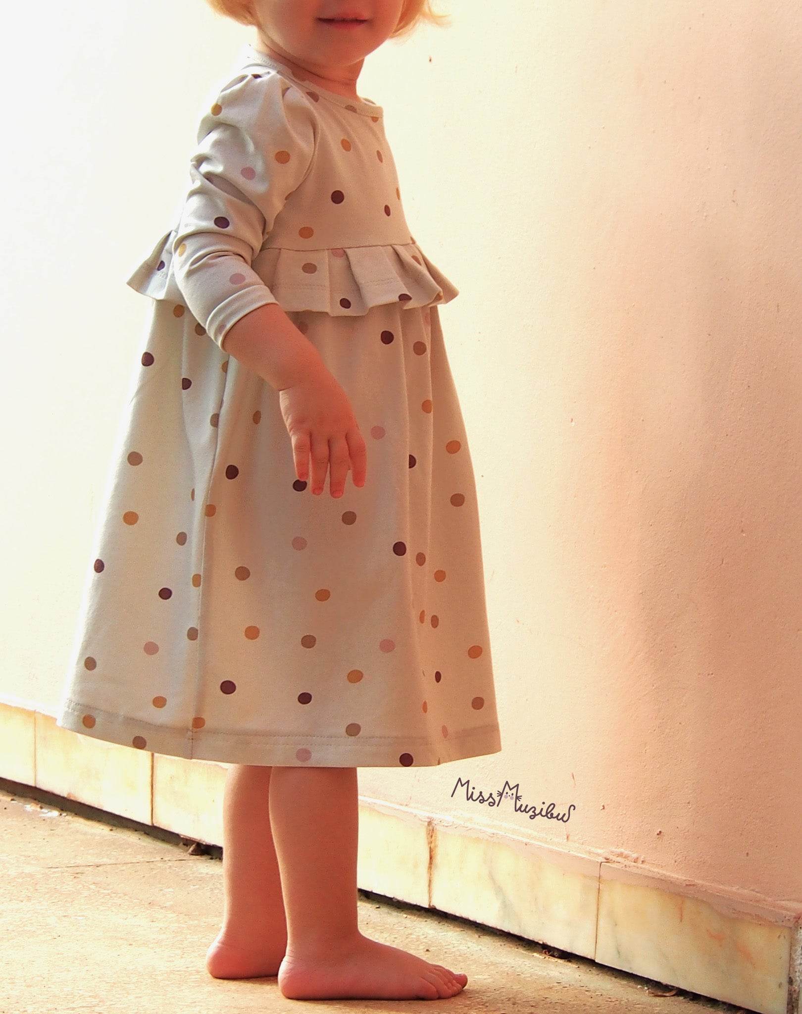 Schnittmuster Rüschenkleid Wini Mini Gr. 68-110 - Sewando
