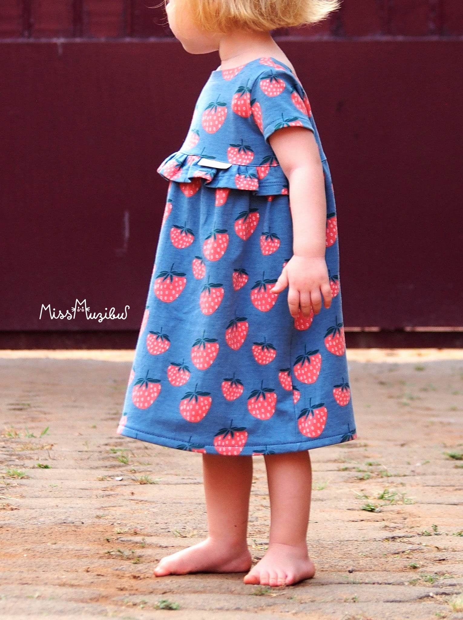 Schnittmuster Rüschenkleid Wini Mini Gr. 68-110 - Sewando