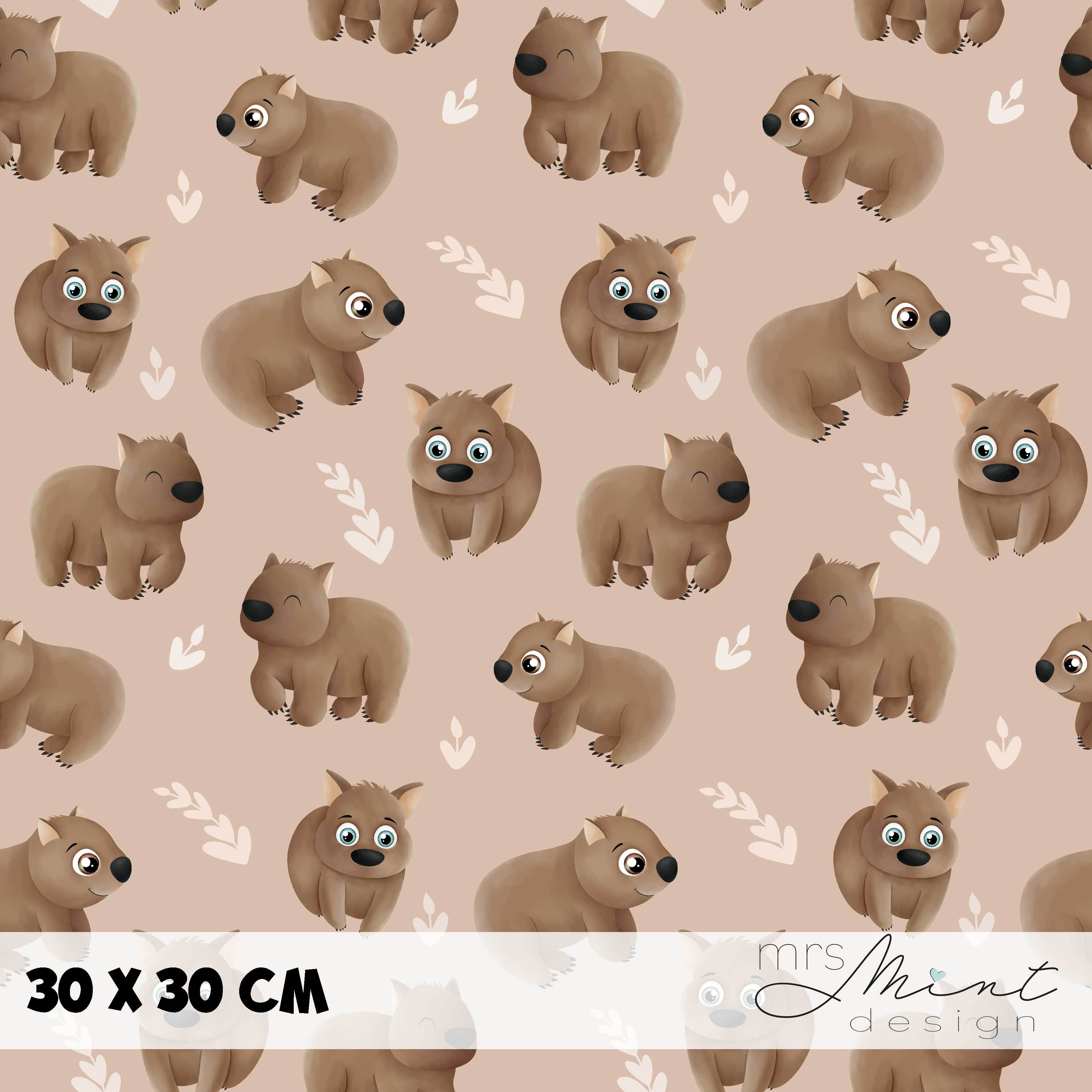 Stoffdesign - G'Day Mate Australien - Wombat beige - nicht exkusiv - Sewando