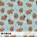 Stoffdesign - G'Day Mate Australien - Wombat rauchmint - nicht exkusiv - Sewando