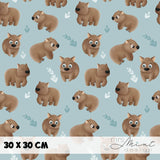 Stoffdesign - G'Day Mate Australien - Wombat rauchmint - nicht exkusiv - Sewando