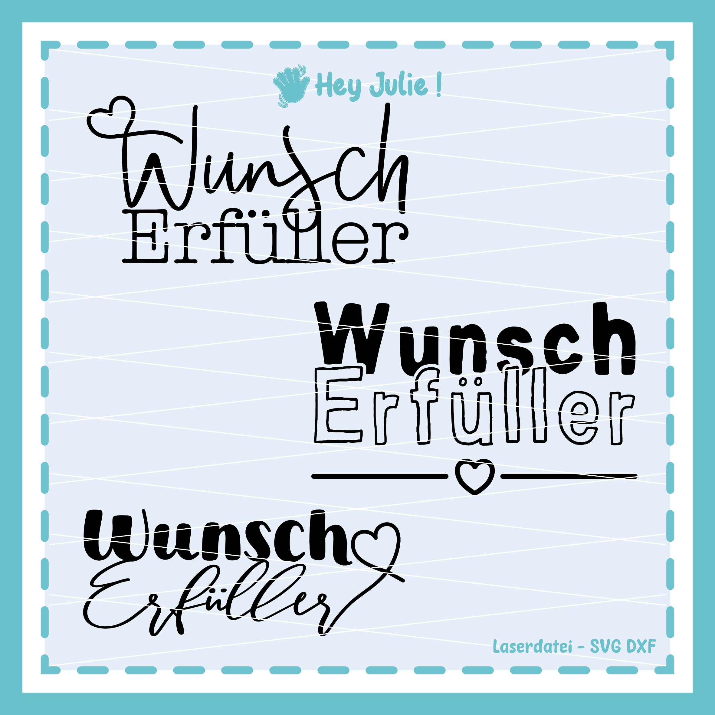 Plotter- und Laserdatei Wunscherfüller - Sewando