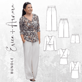 BUNDLE Schnittmuster PDF Ebook Shirt ARNARA Gr. 34-54 + Hose ERICE Gr. 32-56 - Sewando