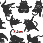 Stickdatei - Yoga Katze gefüllt Silhouette - Sewando