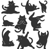 Stickdatei - Yoga Katze gefüllt Silhouette - Sewando