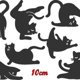Stickdatei - Yoga Katze gefüllt Silhouette - Sewando