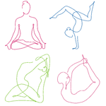 Stickdatei - Yoga Linie - Sport Frau schlicht ♥ einfach ♥ schnell - Sewando