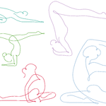 Stickdatei - Yoga Linie 2 - Sport Frau schlicht / einfach / schnell - Sewando
