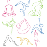 Stickdatei - Yoga Linie - Sport Frau schlicht ♥ einfach ♥ schnell - Sewando
