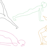 Stickdatei - Yoga Linie 2 - Sport Frau schlicht / einfach / schnell - Sewando