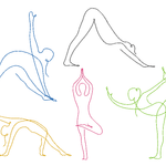 Stickdatei - Yoga Linie - Sport Frau schlicht ♥ einfach ♥ schnell - Sewando