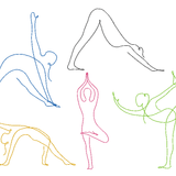 Stickdatei - Yoga Linie - Sport Frau schlicht ♥ einfach ♥ schnell - Sewando
