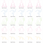 Stickdatei - Yoga Linie - Sport Frau schlicht ♥ einfach ♥ schnell - Sewando