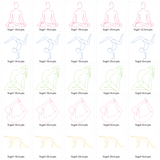 Stickdatei - Yoga Linie - Sport Frau schlicht ♥ einfach ♥ schnell - Sewando