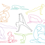 Stickdatei - Yoga Linie 2 - Sport Frau schlicht / einfach / schnell - Sewando