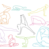 Stickdatei - Yoga Linie 2 - Sport Frau schlicht / einfach / schnell - Sewando
