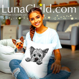 Stickdatei Yorkshire Terrier  "Cindy" - realistisch - Für HELLE STOFFE