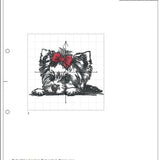 Stickdatei Yorkshire Terrier "Elsa" - realistisch - FÜR HELLE STOFFE