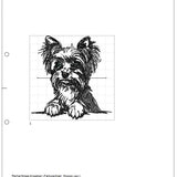 Stickdatei Yorkshire Terrier "Charly"- realistisch - FÜR HELLE STOFFE