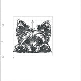 Stickdatei Yorkshire Terrier "Lucy" - realistisch - FÜR HELLE STOFFE