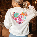 Plotterdatei „You Are Loved“ – Blumen Herz Design | Liebevolle Spruchdatei - Sewando