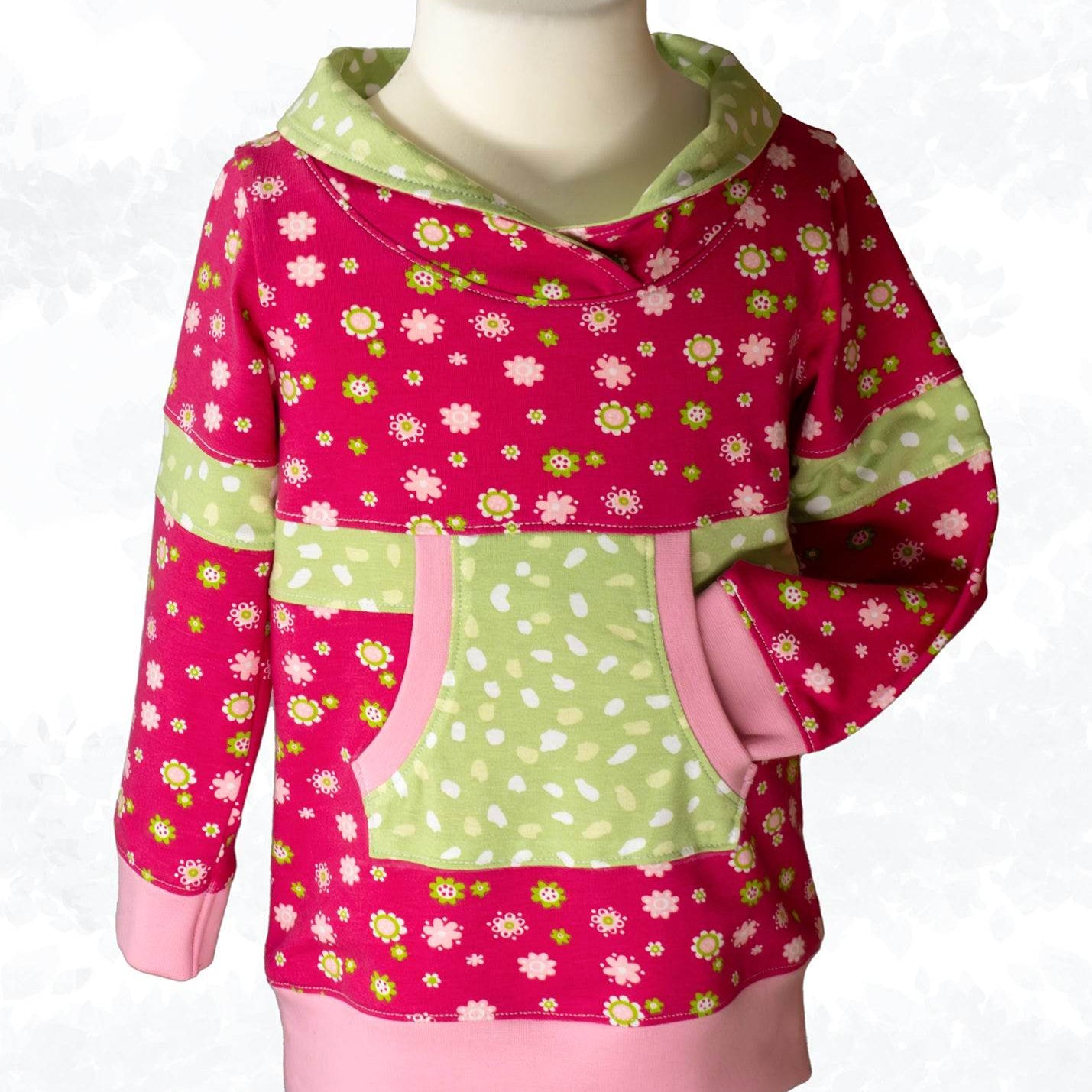 Schnittmuster Yuna – Sweatkleid oder Longhoodie mit Teilungsnähten Gr. 86-158 - Sewando