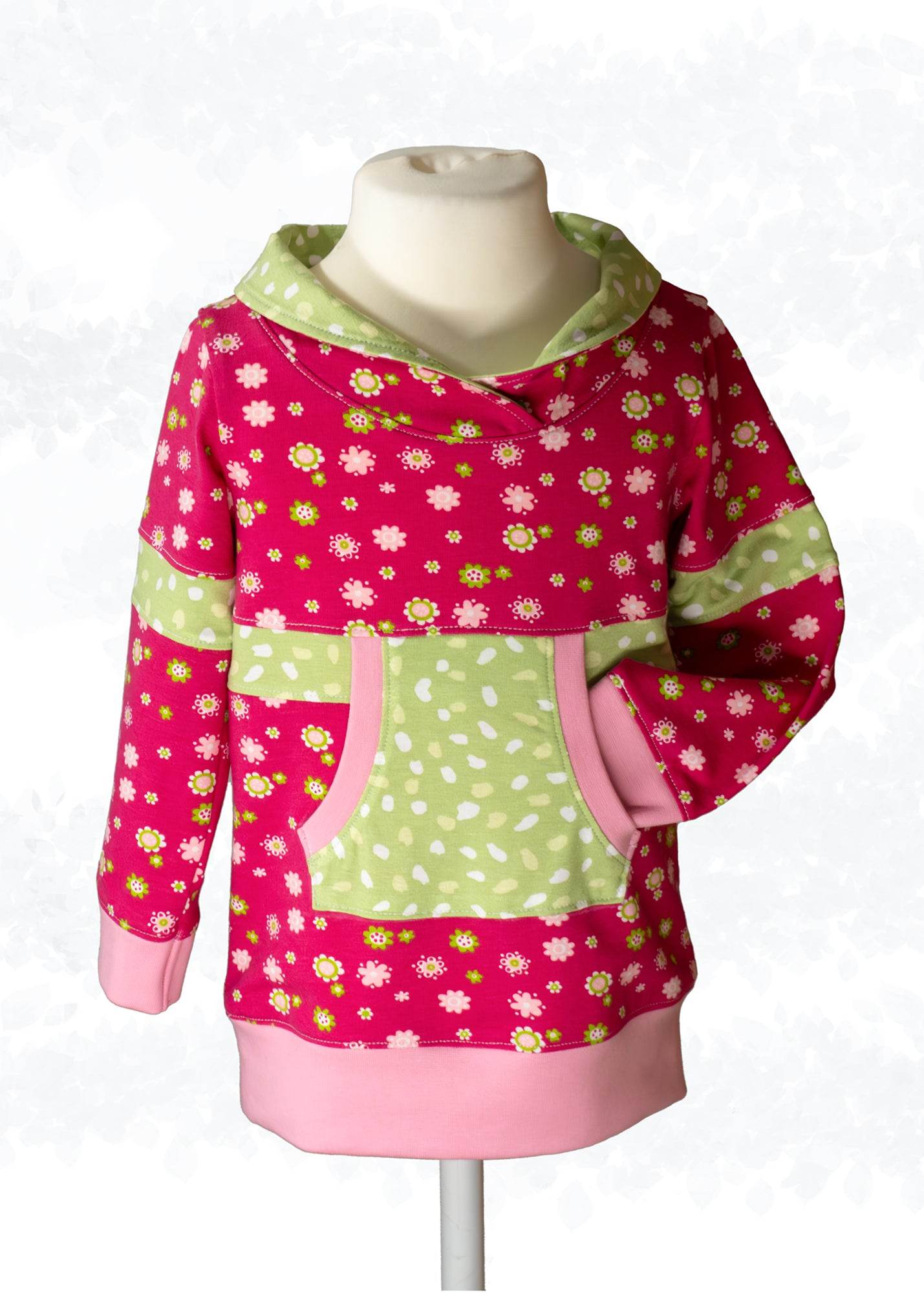 Yuna – Sweatkleid oder Longhoodie mit Teilungsnähten Gr. 86-158 - Sewando