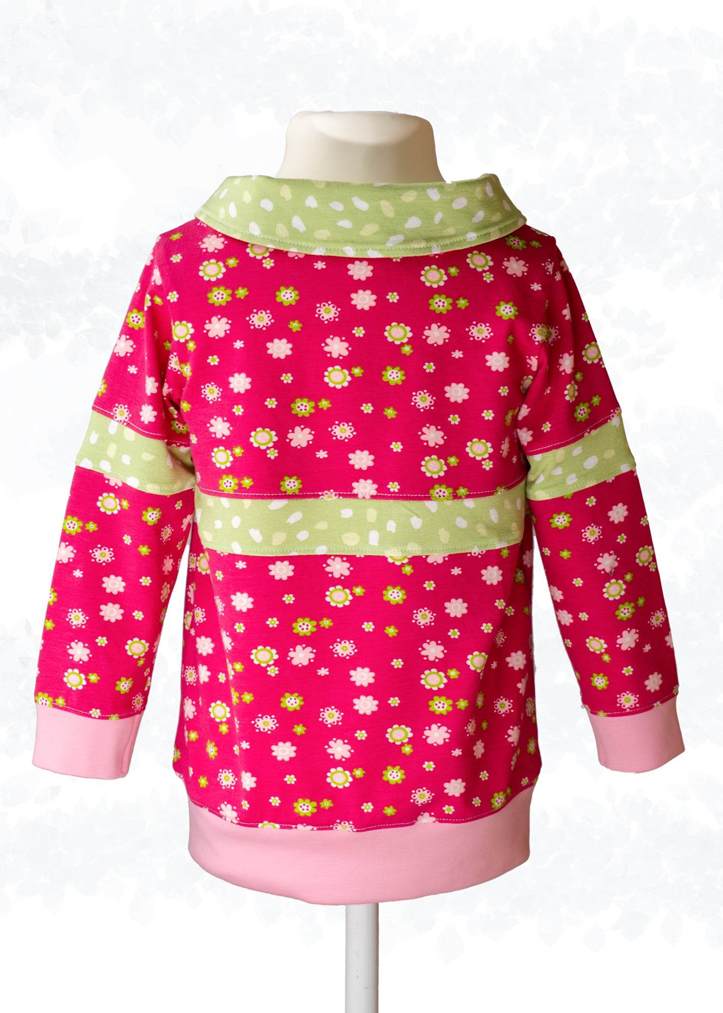Yuna – Sweatkleid oder Longhoodie mit Teilungsnähten Gr. 86-158 - Sewando