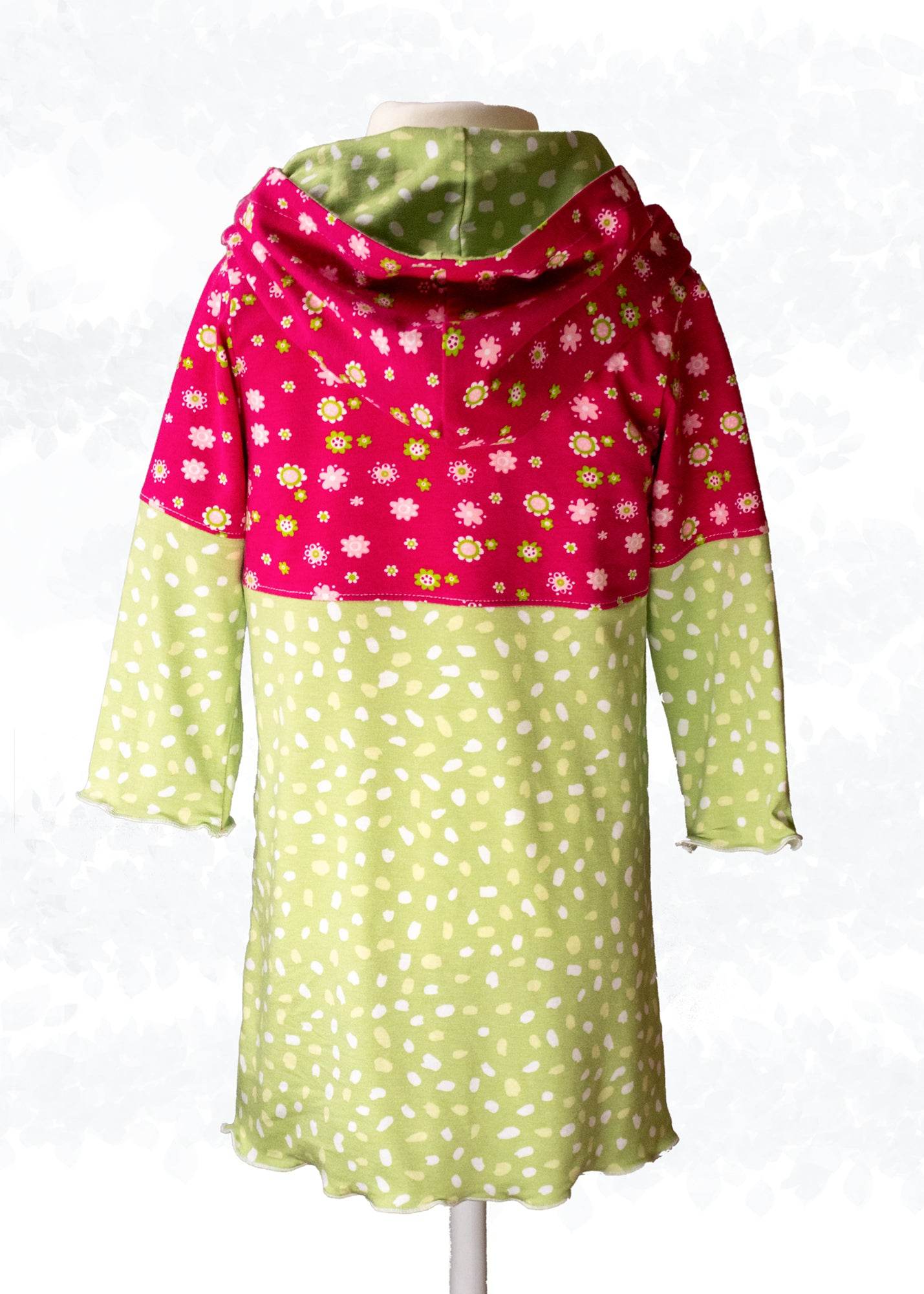 Yuna – Sweatkleid oder Longhoodie mit Teilungsnähten Gr. 86-158 - Sewando
