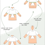 Yuna – Sweatkleid oder Longhoodie mit Teilungsnähten Gr. 86-158 - Sewando