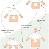 Yuna – Sweatkleid oder Longhoodie mit Teilungsnähten Gr. 86-158 - Sewando